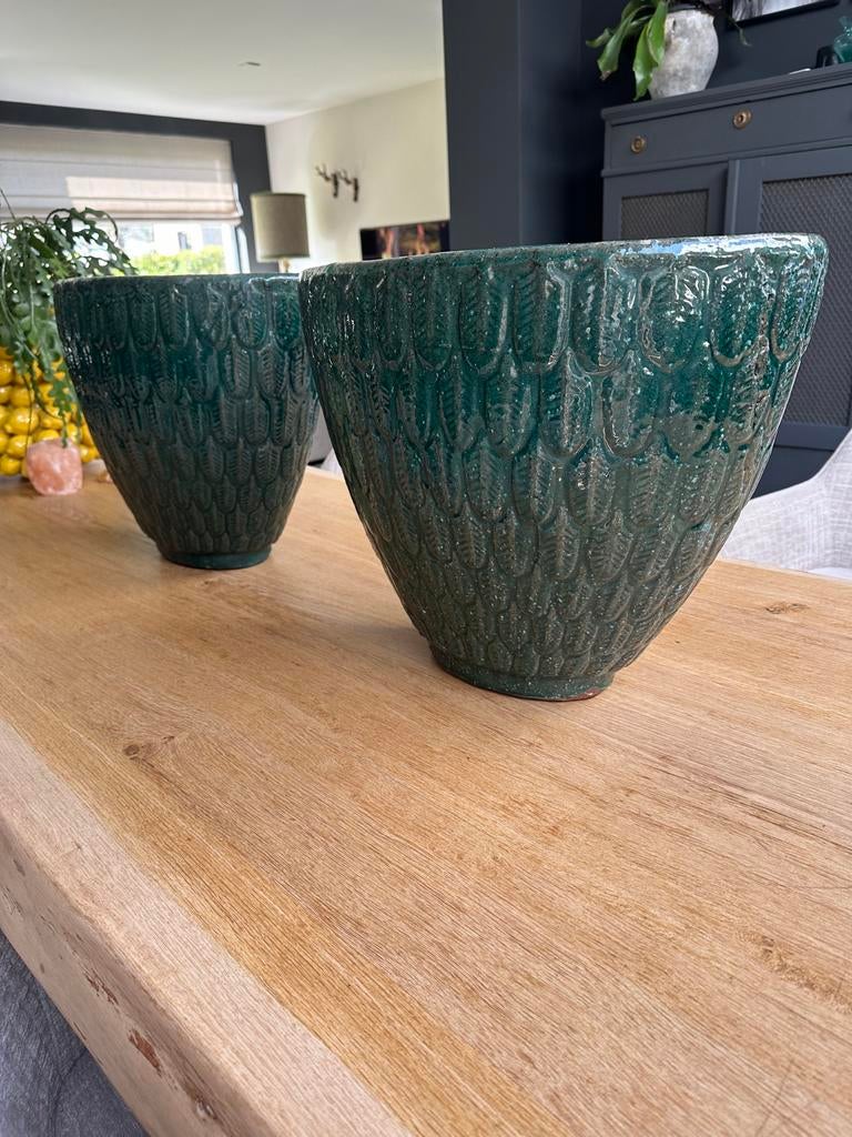 Planten potten van PTMD, Aardewerk of Porselein, Ophalen of Verzenden, Zo goed als nieuw, Minder dan 50 cm
