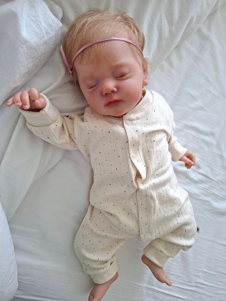 Reborn alessia samantha franssen, Verzamelen, Poppen, Ophalen of Verzenden, Zo goed als nieuw, Pop