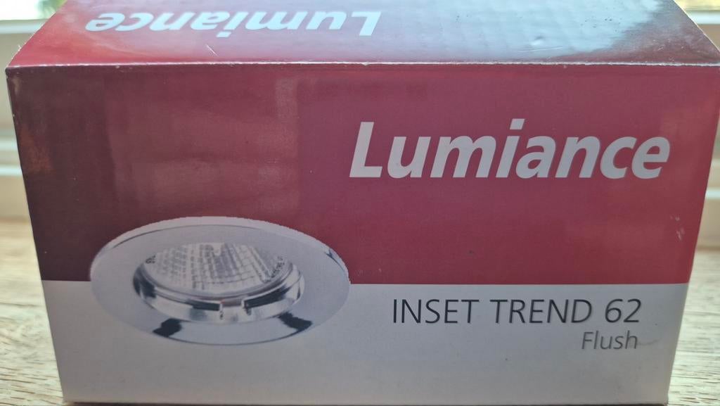 7x Lumiance Inbouwspot Inset Trend 62 Flush Wit, Metaal of Aluminium, Nieuw, Ophalen of Verzenden, Inbouw