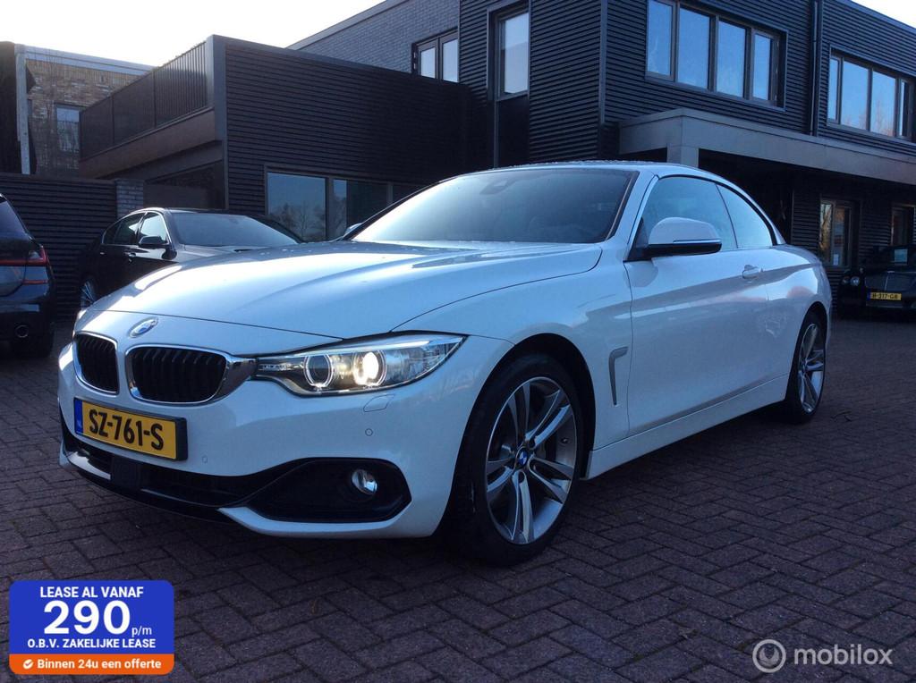 BMW 4-serie Cabrio 435d xDrive High Executive Leder Nav Trek, Auto's, Automaat, Cabriolet, 4 stoelen, Wit