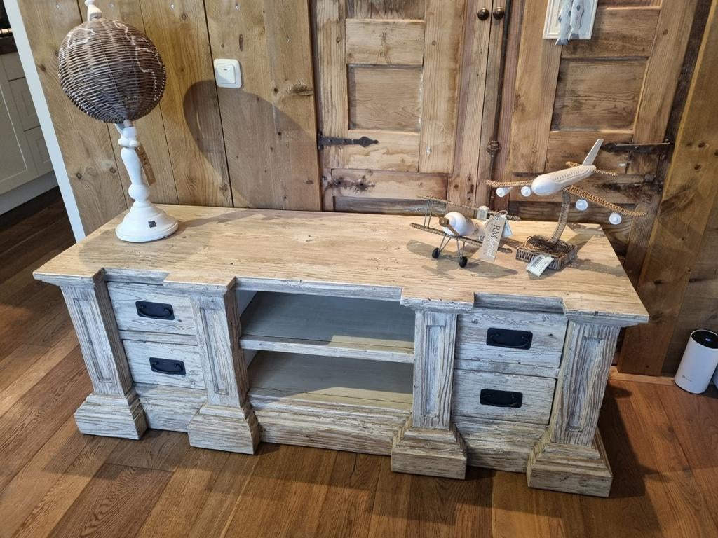 Landelijk Brocant TV meubel Monza € 375.-, Huis en Inrichting, Ophalen of Verzenden, Zo goed als nieuw, 25 tot 50 cm, Minder dan 100 cm