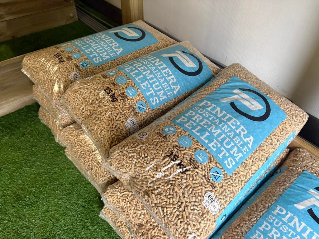 Piniera Witte Houtpellets Pellets Naaldhout EN+A1, Tuin en Terras, Haardhout, Minder dan 3 m³, Ophalen of Verzenden