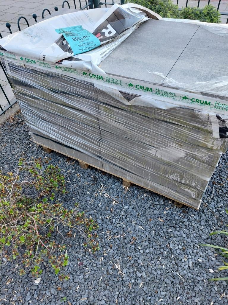 Terras/oprit Tegel nieuw, grijs 9m2, Ophalen, Nieuw, Beton, Terrastegels