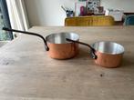 Nieuwe koperen pannenset - 12 en 16 cm, Ophalen of Verzenden, Nieuw, Overige materialen, Pannenset
