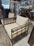 Twee ijzeren buiten fauteuils met kussens, Ophalen, Twee, Nvt, Nvt