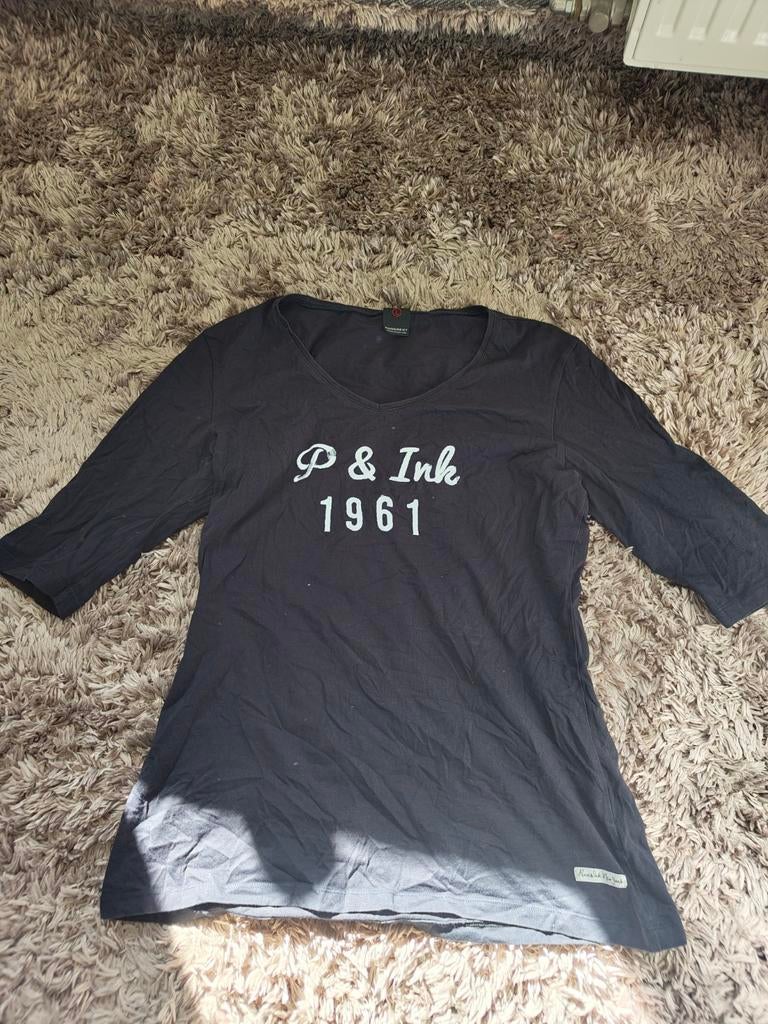 Penn & Ink T-shirt met 3/4 mouw, maat L, Penn & Ink, Zwart, Maat 42/44 (L), Ophalen of Verzenden