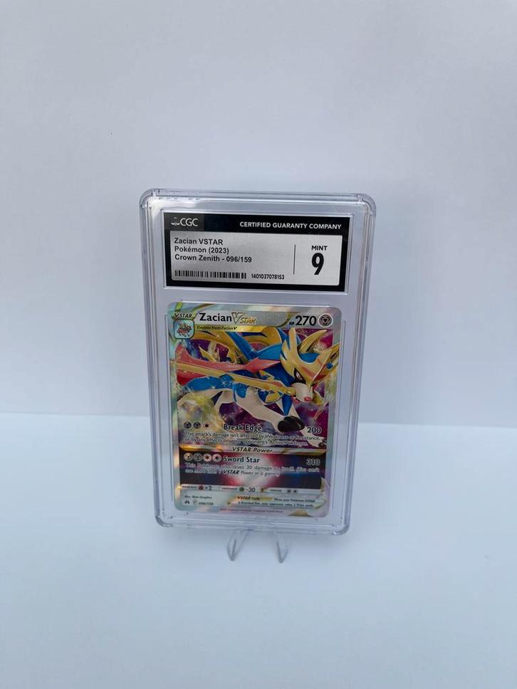 Zacian VSTAR Pokémon kaart (2023) Crown Zenith - CGC 9, Verzamelen, Pennenverzamelingen, Zo goed als nieuw, Vulpen, Overige merken
