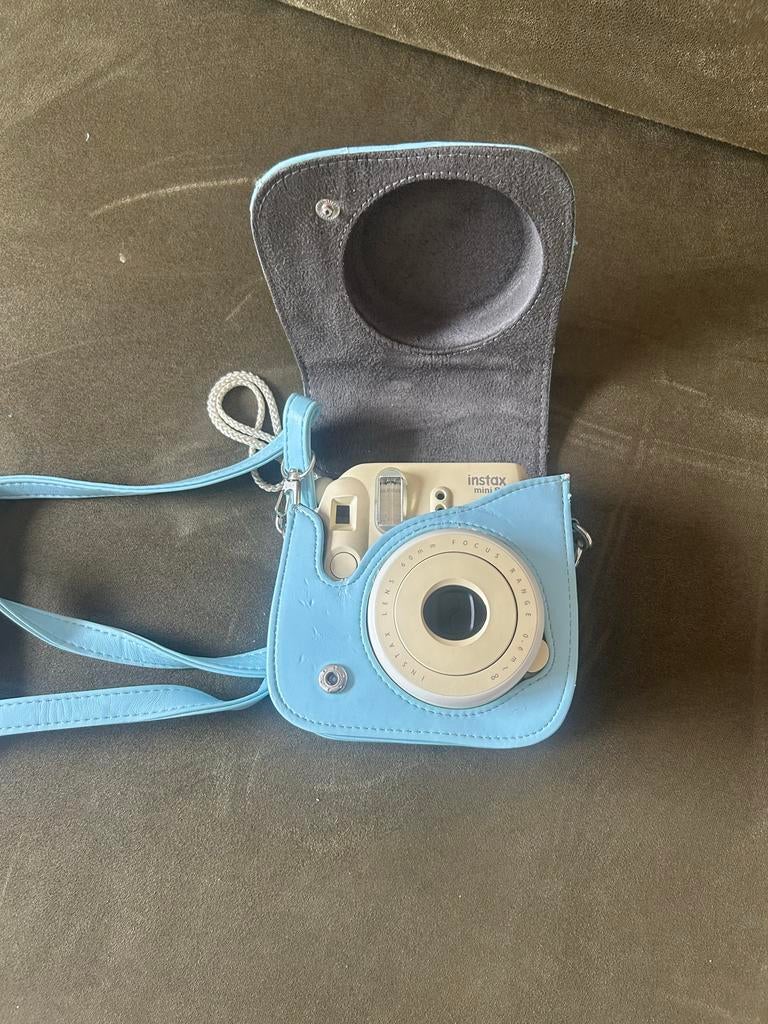 Instax Mini 8 camera met blauwe hoes, Ophalen, Gebruikt, Compact, Fuji
