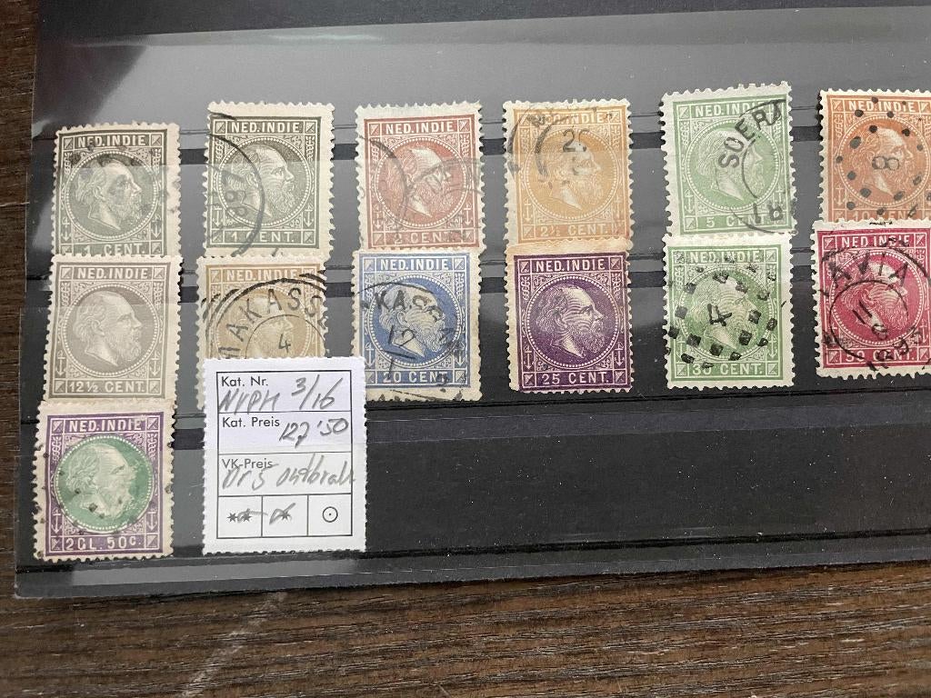 postzegels Nederlands Indie NVPH 3-4 6 t/m 16 (63), Postzegels en Munten, Postzegels | Nederlands-Indië en Nieuw-Guinea, Verzenden