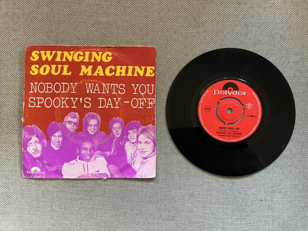 Swinging Soul Machine single vinyl. Nobody wants you., Ophalen of Verzenden, Zo goed als nieuw, Pop
