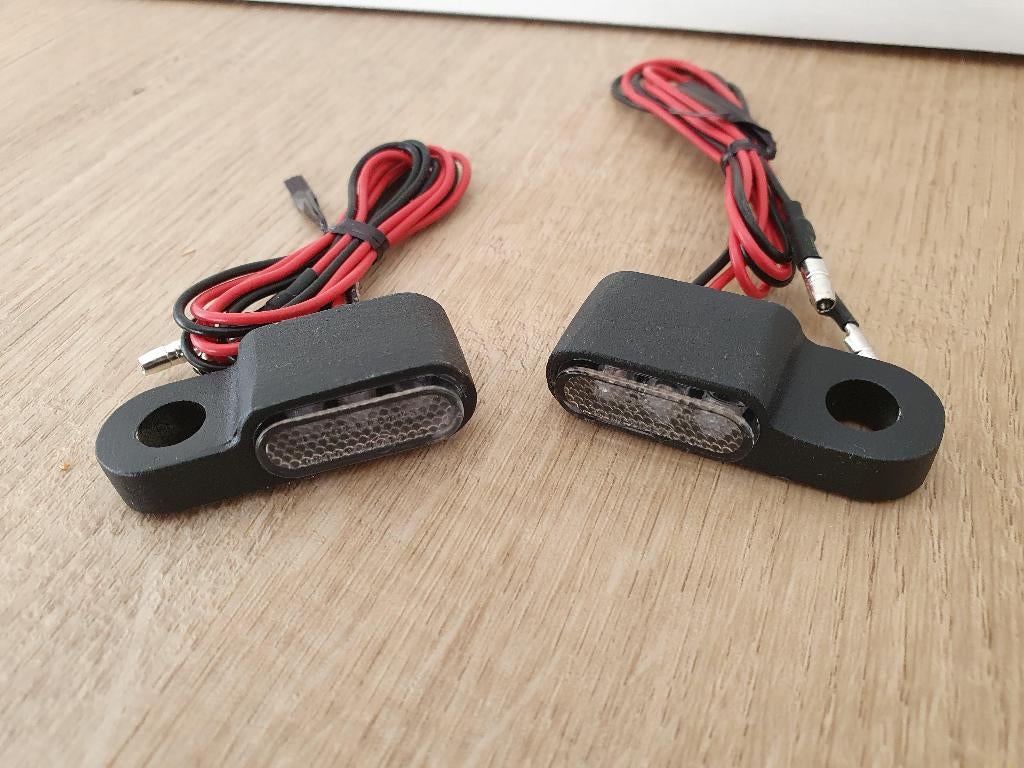 Knipperlichten Aluminium Stuurmontage Bobber/Chopper 3 LED, Motoren, Ophalen of Verzenden