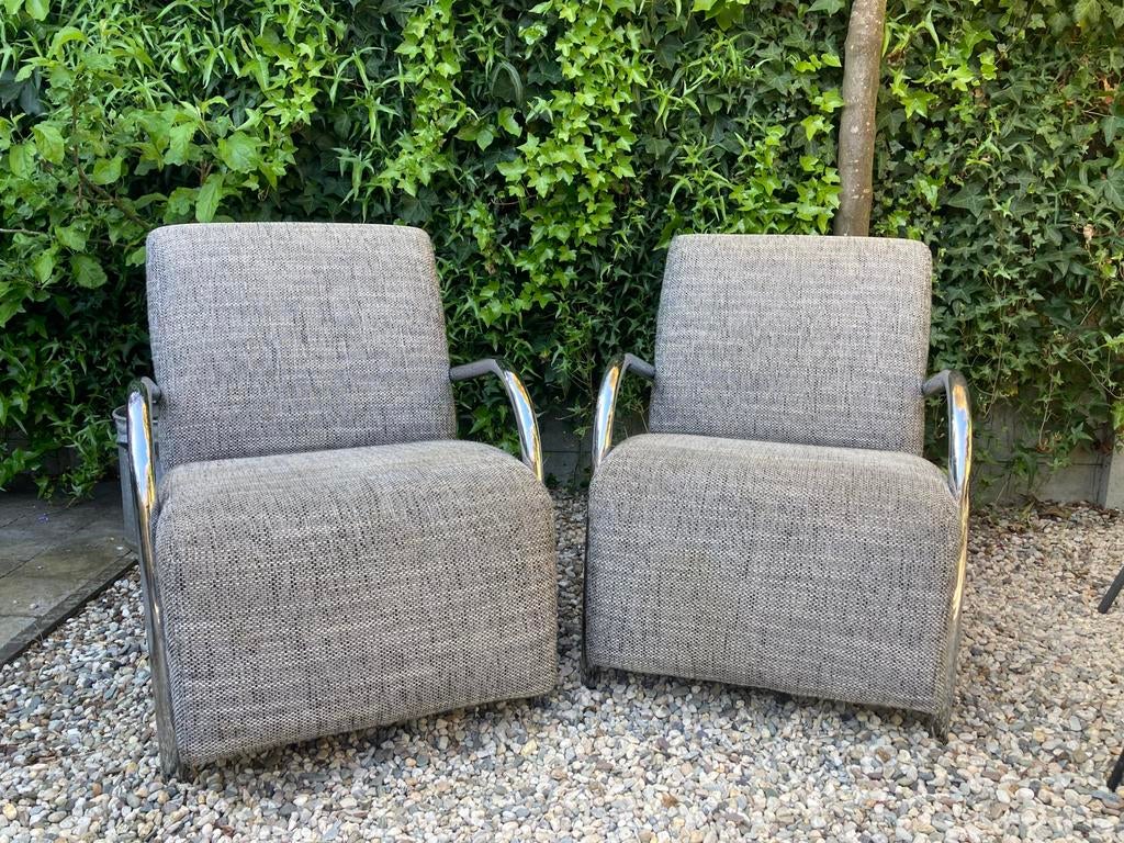 Twee heerlijk zittende fauteuils, Ophalen, Gebruikt, 75 tot 100 cm, Stof