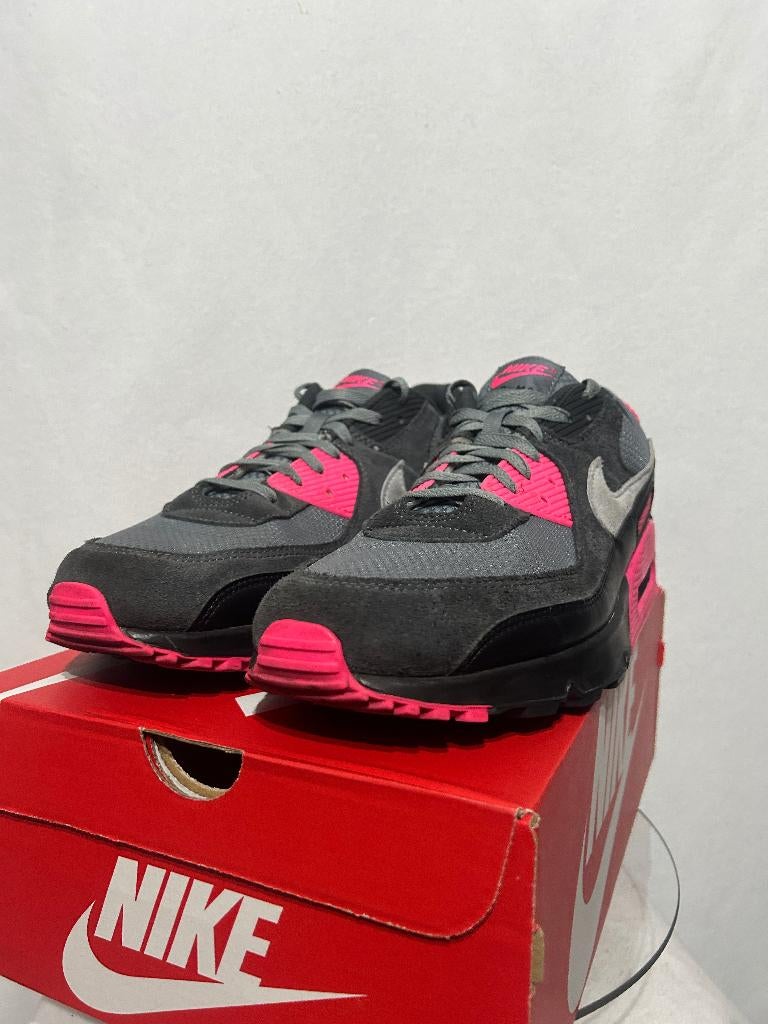 ALS NIEUW! Maat 48,5 - Nike Air Max 90 Wolf Grey Hyper Pink, Overige kleuren, Verzenden, Nike, Nike