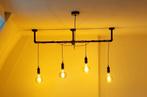 Industriele beugel hanglamp voor 4 lampen, Ophalen, Zo goed als nieuw, Metaal, Minder dan 50 cm