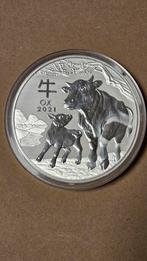 1 kilo lunar 3 year of the ox 2021, Ophalen of Verzenden, Zilver