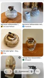 GEZOCHT - Vintage Marmer Tafelaansteker, Ophalen of Verzenden