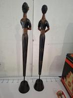 Houten aziatische dames., Antiek en Kunst, Kunst | Beelden en Houtsnijwerken, Ophalen