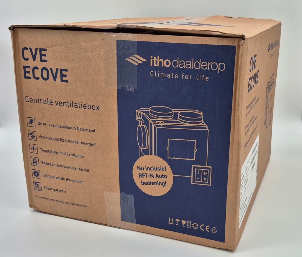 Itho Daalderop ventilatie, CVE-S eco sp+ RFT-n auto, Nieuw, Ophalen of Verzenden, Nieuw, Afzuiger