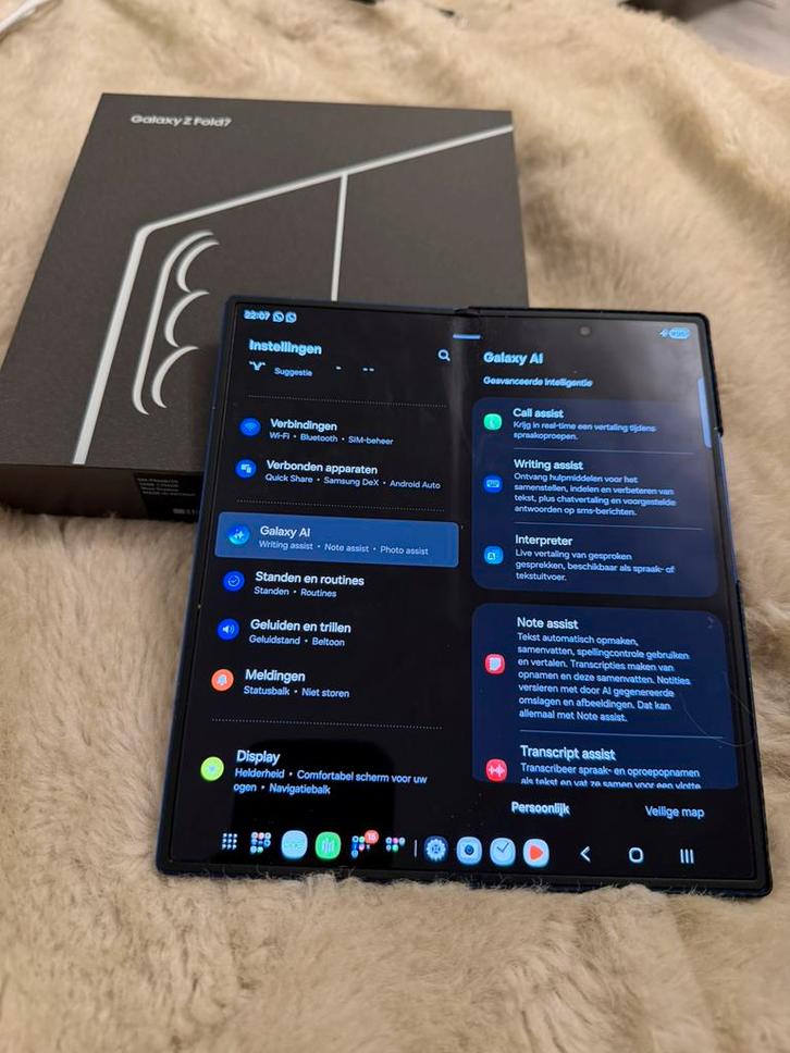 Samsung Galaxy Z Fold7 256GB. Batterijcapaciteit 100%, Telecommunicatie, Mobiele telefoons | Samsung, Zo goed als nieuw, Galaxy Z Fold
