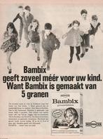 Retro reclame 1974 Nutricia Bambix jongetjes meisjes ballon, Verzamelen, Verzenden, Overige typen