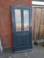 Hardhouten  voordeur  achterdeur met dubbelglas 87.5 x201.5, Ophalen of Verzenden, Gebruikt, Buitendeur, 200 tot 215 cm