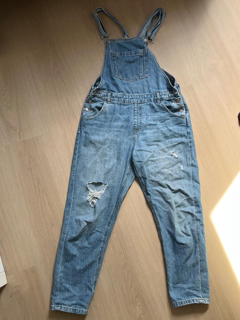 Spijker tuinbroek, maat 38, Blauw, Ophalen of Verzenden, W30 - W32 (confectie 38/40), Gedragen