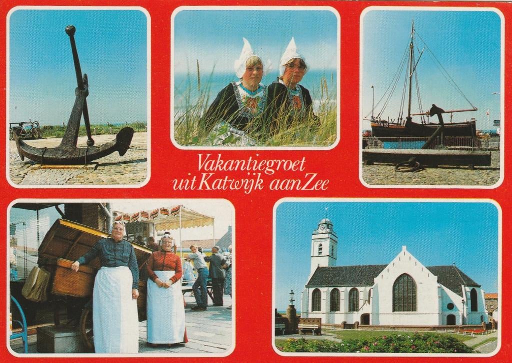 KATWIJK AAN ZEE Anker Klederdracht Boot Kerk, Verzenden, 1980 tot heden, Gelopen, Zuid-Holland