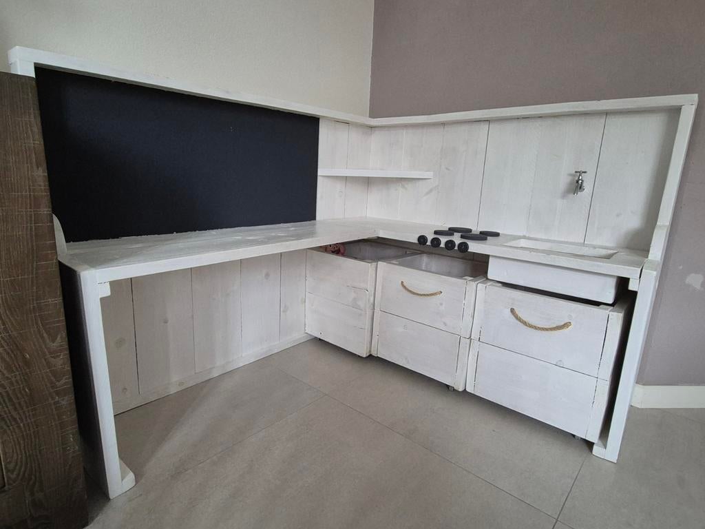 Houten Speelkeuken met Accessoires, Ophalen of Verzenden, Zo goed als nieuw, Hout, Speelkeuken