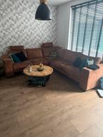Bruine hoekbank, Ophalen, Gebruikt, 100 tot 125 cm, Hoekbank