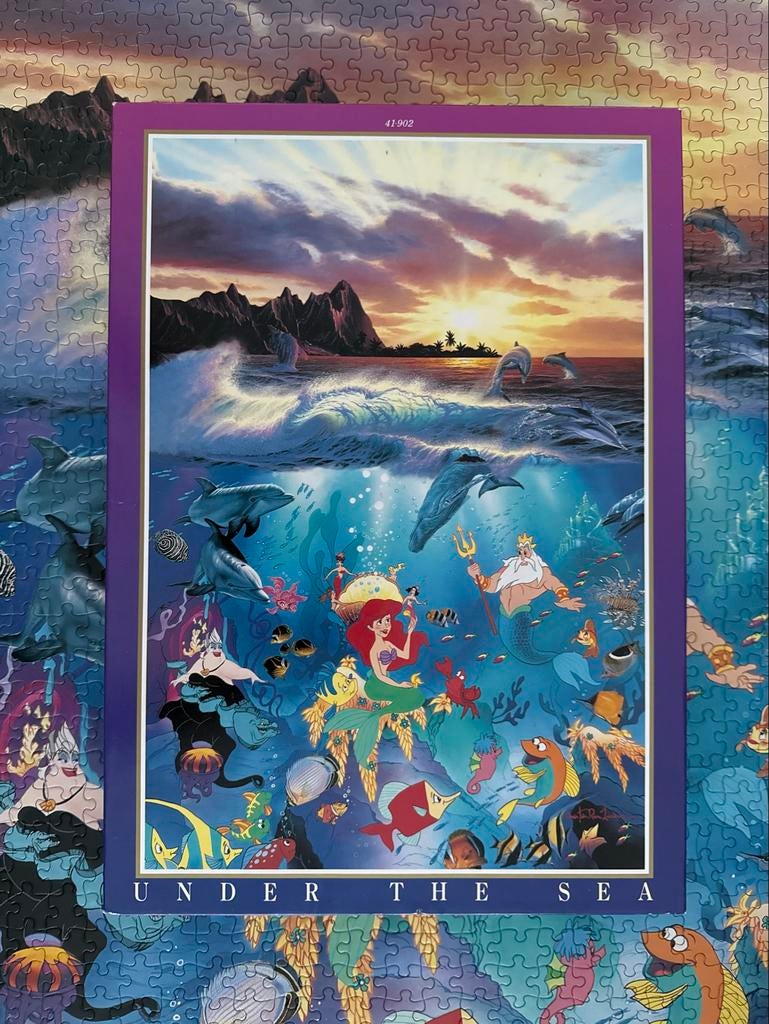 Disney De Kleine Zeemeermin puzzel 1000 stukjes Japan, Ophalen of Verzenden, 500 t/m 1500 stukjes, Zo goed als nieuw, Legpuzzel