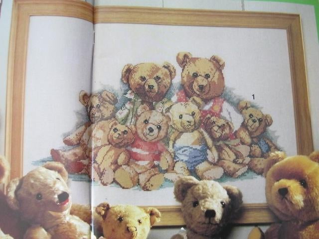 Borduurpatroon  Familie beer  nr 801, Verzenden, Nieuw, Handborduren, Patroon