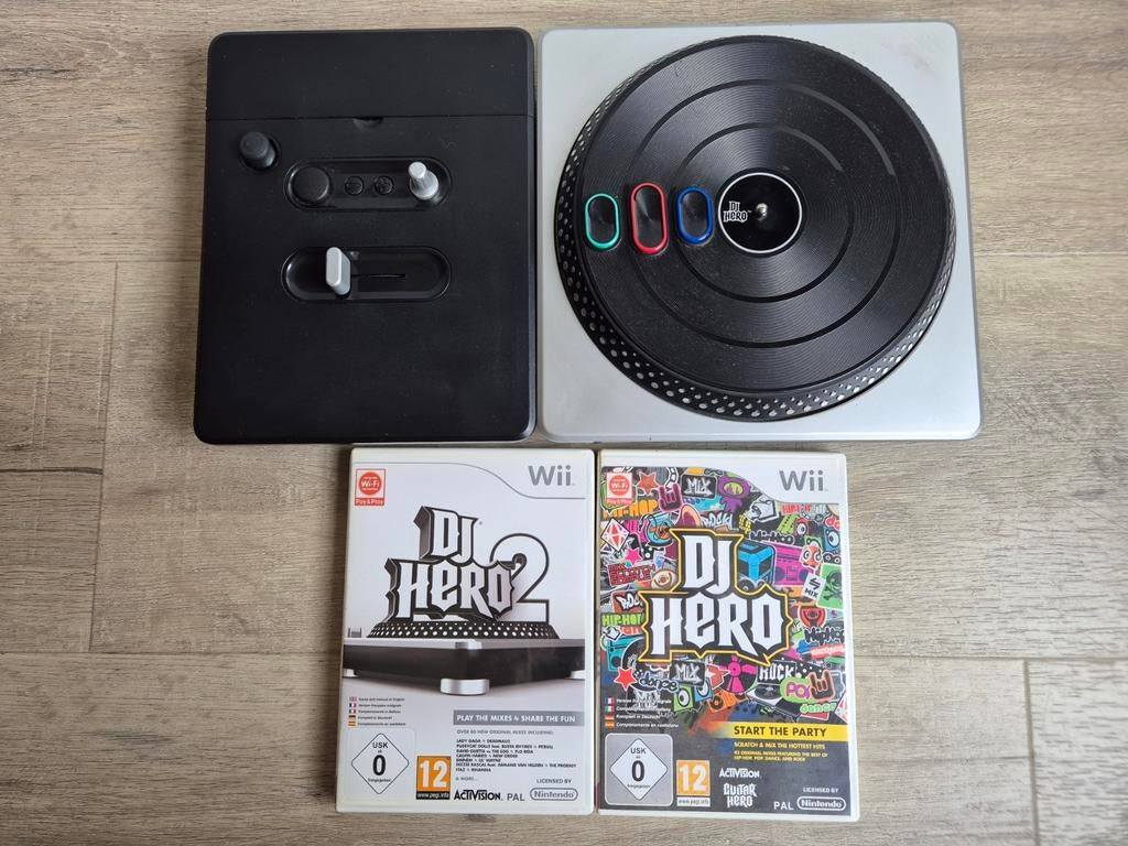 Nintendo wii dj hero games met draaitafel, Spelcomputers en Games, Muziek, 1 speler, Ophalen of Verzenden, Zo goed als nieuw