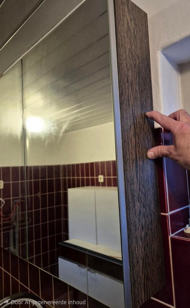 Spiegelkast badkamer wastafelspiegel make-up spiegel, Ophalen, Spiegelkast, 100 tot 150 cm, Minder dan 25 cm