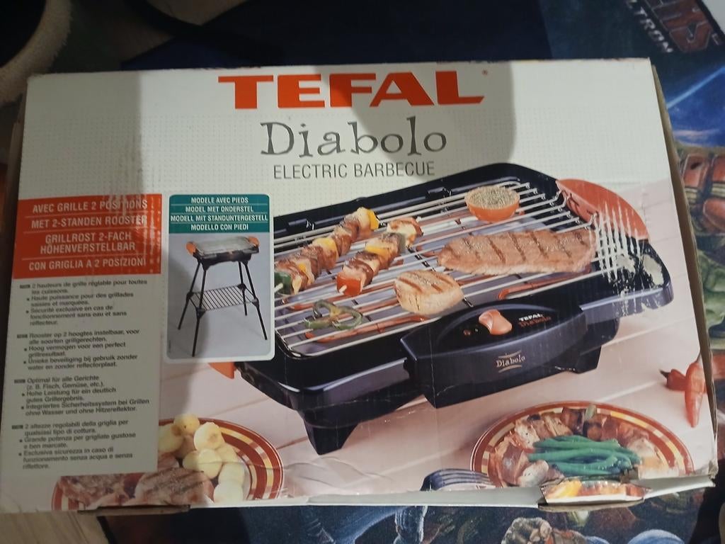 Tefal Diabolo Elektrische BBQ - Nieuw in doos, Ophalen of Verzenden, Nieuw, Tefal