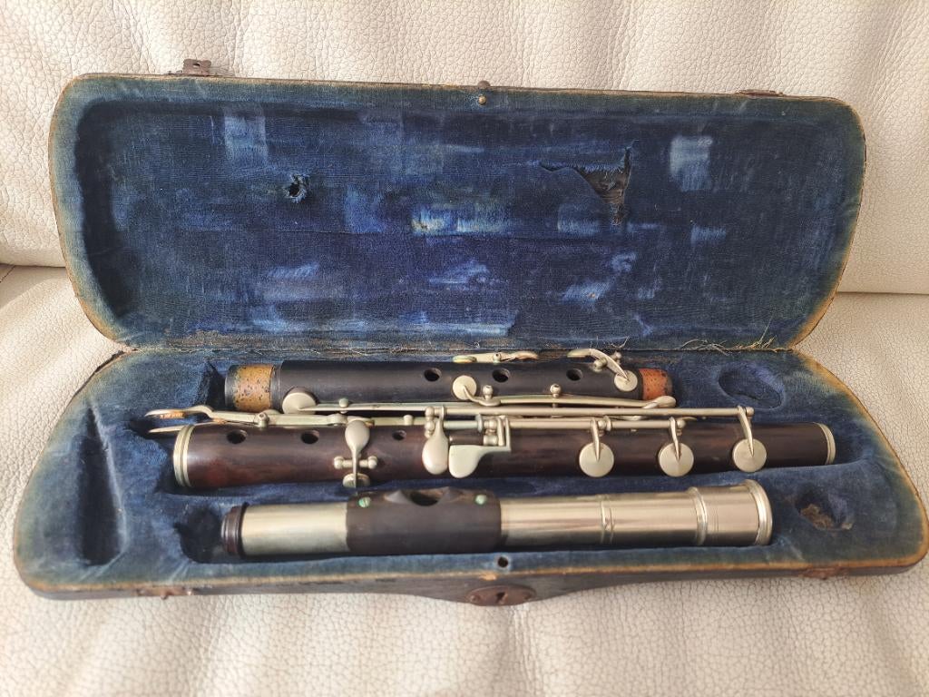 antieke houten dwarsfluit, Muziek en Instrumenten, Ophalen of Verzenden, Gebruikt, Dwarsfluit, Met koffer of tas