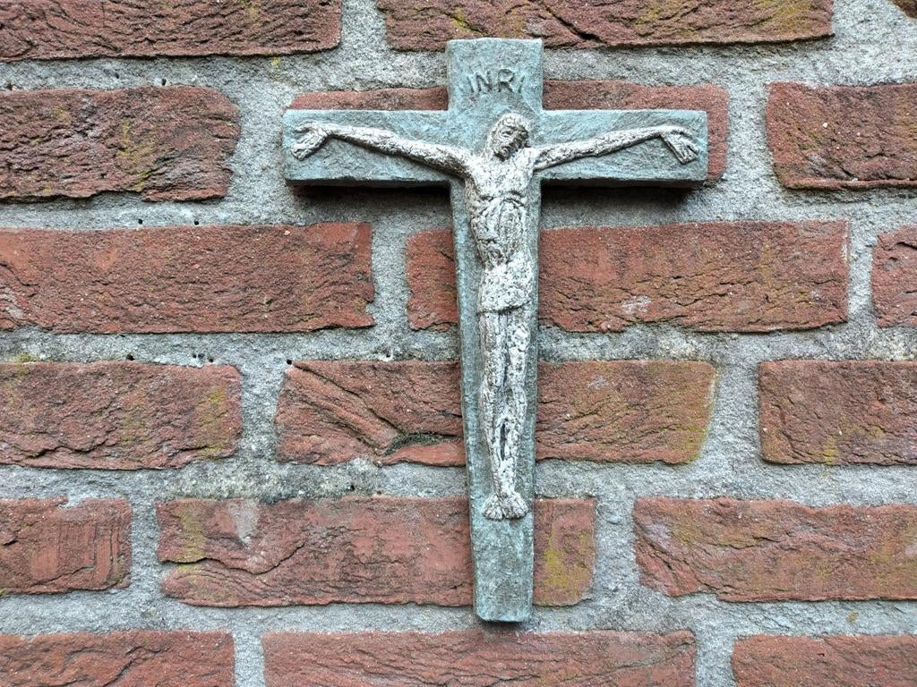 Joop puntman amha ambacht haalderen keramiek aardewerk kruis, Ophalen of Verzenden