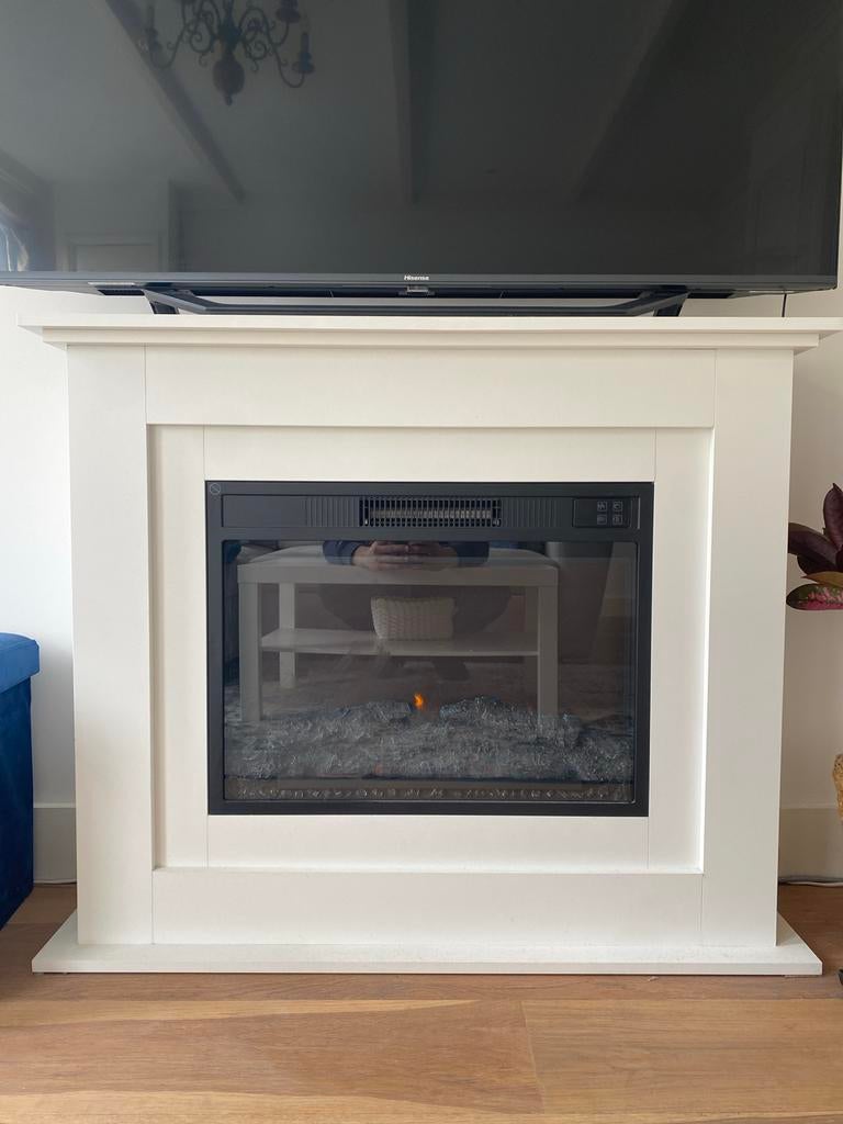 Elektrische sfeerhaard met verwarming (electric fireplace), Huis en Inrichting, Haarden, Ophalen, Gebruikt, Vrijstaande haard