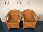 2 rieten rotan stoelen, Ophalen, Gebruikt, Twee, Bruin
