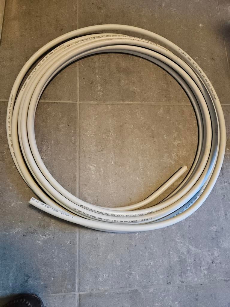 Kunststof ommantelde koperen buis 15 mm, Doe-het-zelf en Verbouw, Overige materialen, Minder dan 20 mm, 6 meter of meer, Overige typen