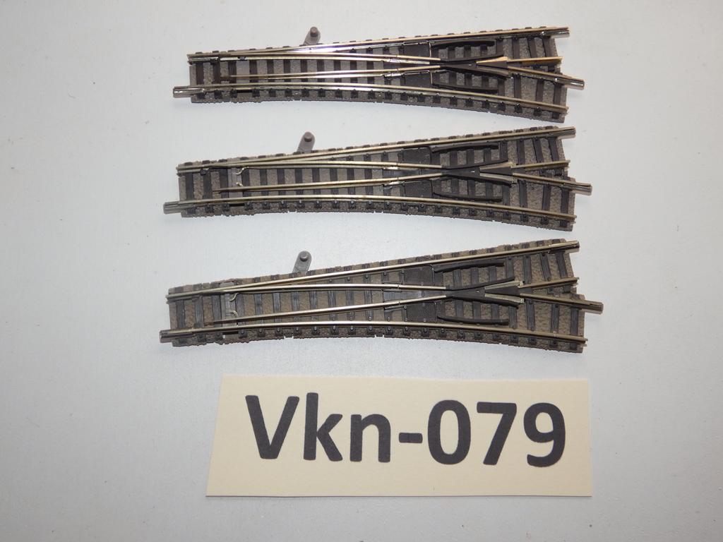 Vk-079 N Spoor Rechte Wissels 9171 Fleischmann rechts DB, Gebruikt, Gelijkstroom, Fleischmann, Rails