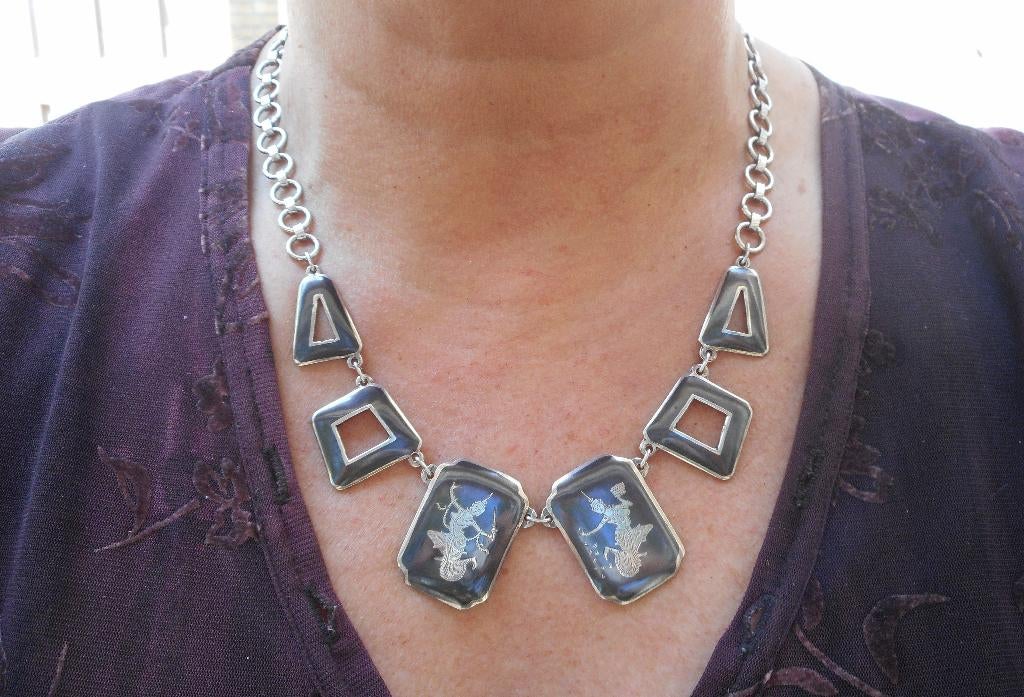 Prachtig Sterling zilveren antiek collier nr.1726