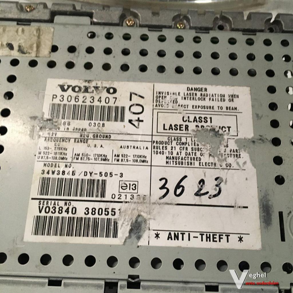 Volvo S40 1.9 D sedan 2002 Wagennr 2500025 Radio Cd speler, Ophalen of Verzenden, -, -, -