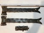 2 Antieke deurhengen + sluiting, Antiek en Kunst, Ophalen of Verzenden