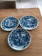 Delfsblauwe borden x3, Antiek en Kunst, Ophalen of Verzenden