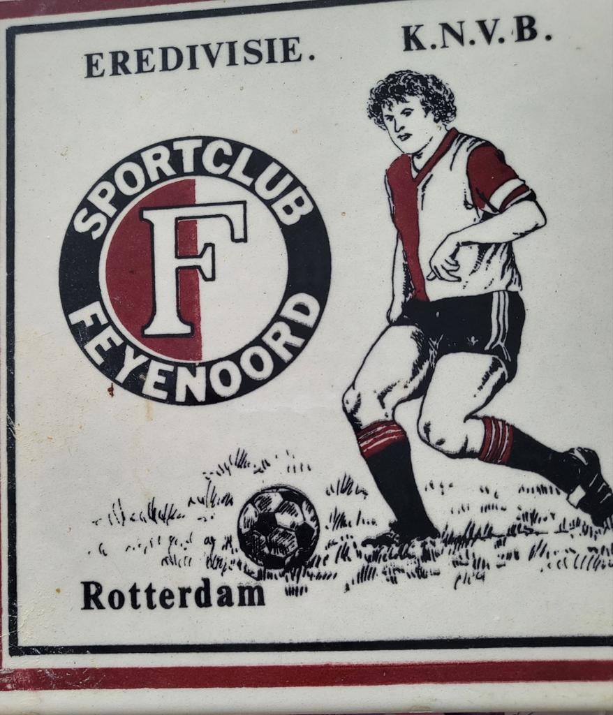 Feyenoord tegel Eredivisie KNVB Rotterdam, Ophalen of Verzenden
