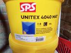2x splinternieuwe SPS Unitex 4040 Mat Verf - 10L RAL 9016!!, Ophalen, 5 tot 10 liter, Wit, Nieuw