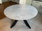 Ronde Eettafel 140cm Composiet met Zwart Stalen Onderstel, Huis en Inrichting, Ophalen, Overige materialen, 100 tot 150 cm, Rond