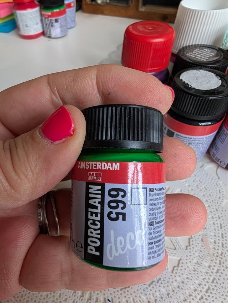 Amsterdam porseleinverf 665 lentegroen, Ophalen of Verzenden