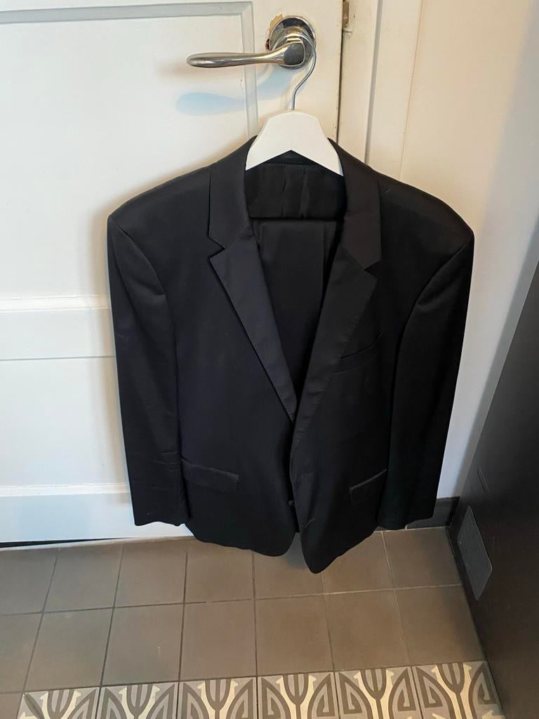 Stijlvol Effen Zwart HUGO BOSS Pak - Maat 50, Ophalen, Zo goed als nieuw, Maat 48/50 (M), Zwart