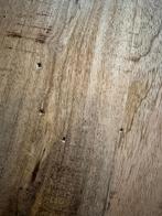 Ronde eettafel met metalen onderstel, Ophalen, 100 tot 150 cm, Rond, Zo goed als nieuw